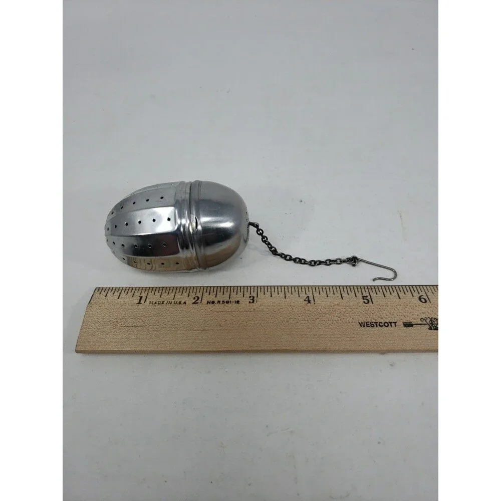 Vintage Stainless Steel Acorn Tea Infuser Loose Leaf Tea Steeper Ball with Chain
